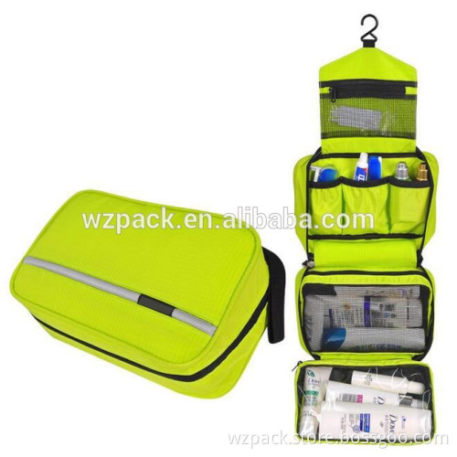 New Arrival Hot Design Custom Hanging Travel Foldable Waterproof Plain Makeup Case Toiletry Pouch Cosmetic Wash Bag WZ-256